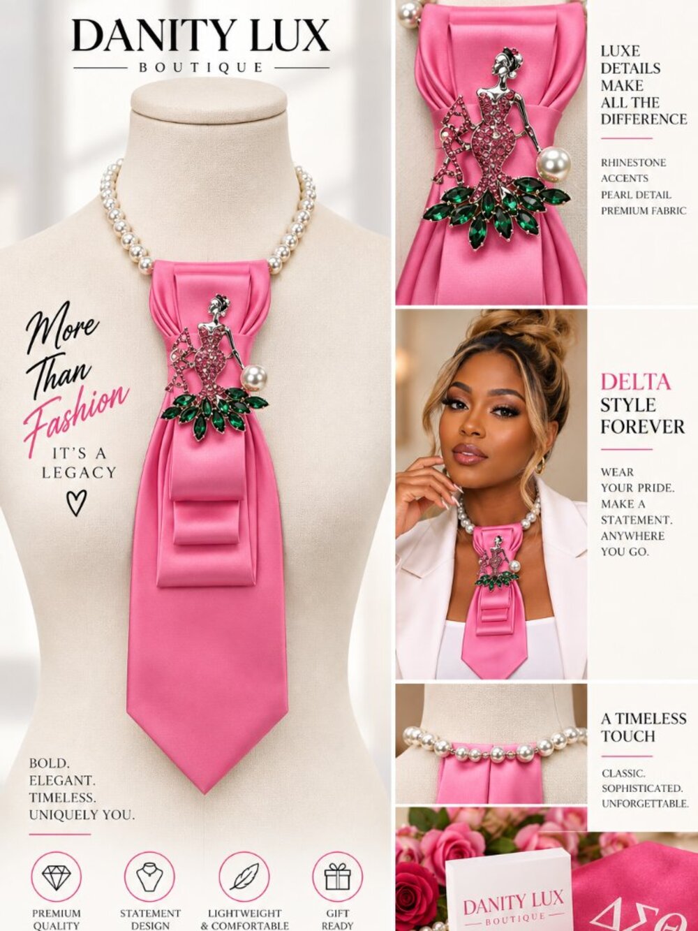 Sigma Gamma Rho Satin Statement Tie